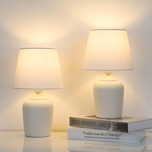 Small White Lamps (Set of 2)